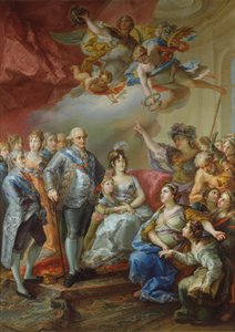 Gedenken an den Besuch von Karl IV. und seiner Familie an der Universität Valencia im Jahr 1802 von Vicente López Portaña