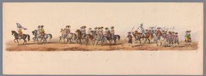 Historischer Umzug zum zweiten Jahrhundertfest der Universität Utrecht, 1836 (Platte 5)
