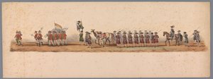 Historischer Umzug zum zweiten Jahrhundertfest der Universität Utrecht, 1836 (Platte 3)