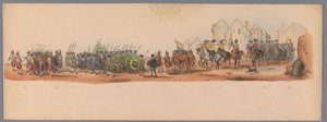 Historischer Umzug zum zweiten Jahrhundertfest der Universität Utrecht, 1836 (Platte 10) von Victor Adam