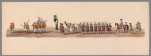 Historischer Umzug zum zweiten Jahrhundertfest der Universität Utrecht, 1836 (Platte 3)