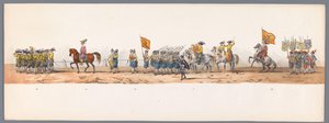 Historischer Umzug zum zweihundertjährigen Jubiläum der Universität Utrecht, 1836 (Platte 7) von Victor Adam
