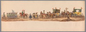 Historischer Umzug zum zweiten Jahrhundertfest der Universität Utrecht, 1836 (Platte 6)