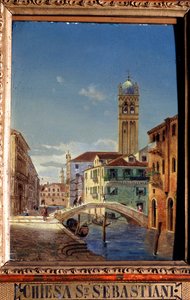Die Kirche von San Sebastiano, 19. Jahrhundert von Victor Adam