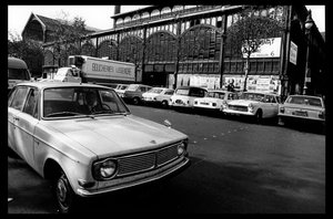 Die Hallen von Paris kurz vor dem Abriss im August 1971 (s/w Foto)
