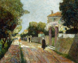 Sonnige Dorfstraße von Victor Charreton