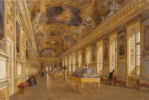 Ansicht der großen Galerie von Apollon im Louvre Museum von Victor Duval