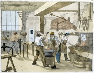 Der Schlosser, Lithografie von Janson. 19. Jahrhundert. von Victor Janson