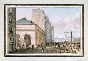 Ansicht des neuen Geflügelmarktes, gelegen am Quai des Augustins in der Nähe der Pont-Neuf, Paris, um 1810 von Victor Jean Nicolle