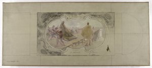 Skizze für die Lobau-Galerie im Pariser Rathaus: Das Vaterland von Victor Jean Pierre Maziès