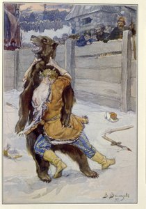 Bärenkampf zur Zeit des Zaren Feodor I. Iwanowitsch von Russland