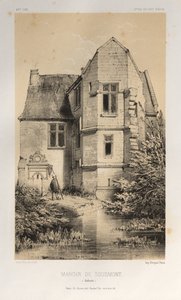 Architektur Pittoresque oder Denkmäler des 15. und 16. Jahrhunderts: Schlösser Frankreichs des 15. und 16. Jahrhunderts: Pl. 47, Herrenhaus von Sousmont (Calvados) von Victor Petit