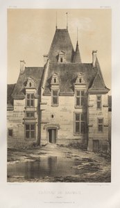 Architektur Pittoresque oder Denkmäler des XV. und XVI. Jahrhunderts: Schlösser Frankreichs des XV. und XVI. Jahrhunderts: Pl. 97, Schloss von Baumais (Calvados) von Victor Petit