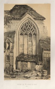 Architektur Pittoresque oder Denkmäler des 15. und 16. Jahrhunderts: Schlösser Frankreichs des 15. und 16. Jahrhunderts: Pl. 17, Ruine von St. Jean-Le-Bas (Aisne)