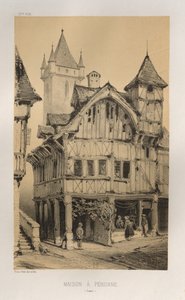 Architektur Pittoresque oder Denkmäler des 15. und 16. Jahrhunderts: Schlösser Frankreichs des 15. und 16. Jahrhunderts: Pl. 27, Haus in Peronne (Somme) von Victor Petit