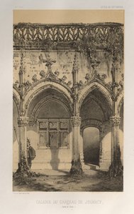 Architektur Pittoresque oder Denkmäler des 15. und 16. Jahrhunderts: Schlösser Frankreichs des 15. und 16. Jahrhunderts: Pl. 41, Galerie des Schlosses von Jouancy (Saône-et-Loire)