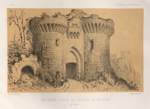 Pl.6, Alte Tür des Schlosses von Malmort Correze, 1860 von Victor Petit