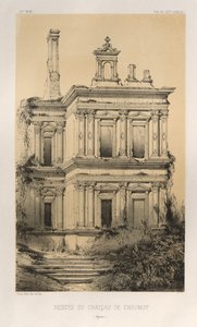 ...Pl. 19, Reste des Schlosses von Chaumot Yonne, 1860 von Victor Petit