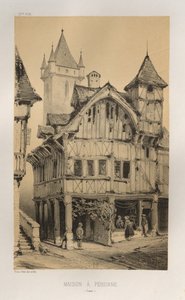 Maison A Peronne Somme, veröffentlicht 1860 von Victor Petit