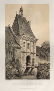 Porte Du Château de Fresnay-Le-Puceux Calvados, 1860 von Victor Petit