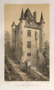 Pl. 60, Maison Fortifiée À Uzerches Corrèze, 1860 von Victor Petit