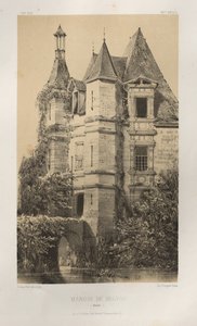 Pl. 78, Manoir de Belvau Corrèze, 1860 von Victor Petit