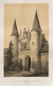 Pl. 96, Porte du Prieuré de Torteval Calvados, 1860 von Victor Petit