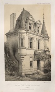...Pl. 9, Ancien Château de Villeneuve Yonne, 1860 von Victor Petit