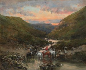Schlucht bei Biskra von Victor Pierre Huguet