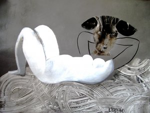 Kontemplative abstrakte Figur von Victor Tkachenko