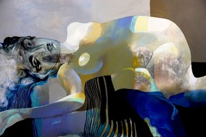 Ätherische blaue Frau
