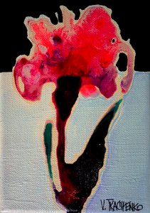 Rote abstrakte Blüte