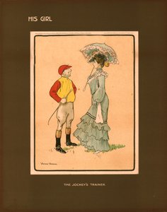 Sein Mädchen, der Trainer der Jockeys von Victor Venner