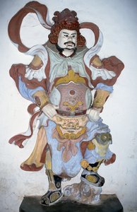 Statue des Tempelwächters, Thien Mu Pagode, Hue, Vietnam