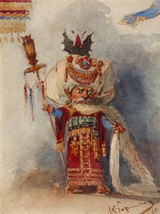 Tschernomor. Kostümentwurf für die Oper Ruslan und Ljudmila von M. Glinka