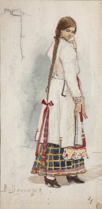 Kostümentwurf für die Oper Rusalka von A. Dargomyzhsky von Viktor Mikhaylovich Vasnetsov