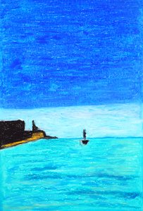 Lebendige blaue Meereslandschaft von Viktoriia Saunina