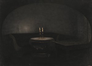 Innenraum. Künstliches Licht von Vilhelm Hammershøi