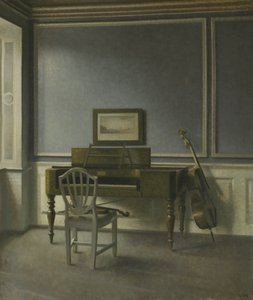 Innenraum. Der Musikraum, Strandgade 30 von Vilhelm Hammershøi