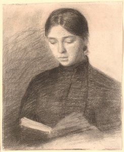 Die Schwester des Künstlers Anna beim Lesen