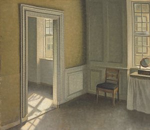 Schlafzimmer, Strandgade 30, 1906 von Vilhelm Hammershoi