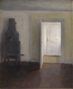 Innenraum. Ein alter Ofen von Vilhelm Hammershøi