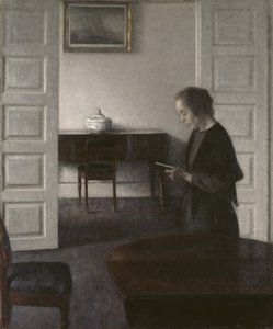 Interieur mit einer lesenden Dame