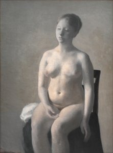 Sitzender weiblicher Akt von Vilhelm Hammershøi