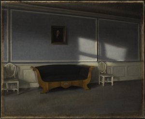 Sonnenschein im Wohnzimmer III von Vilhelm Hammershøi