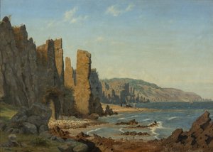 Strandformation auf Bornholm. Szene aus Rø von Vilhelm Kyhn