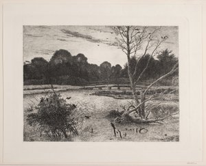 Sonnenuntergang im Wald von Vilhelm Kyhn