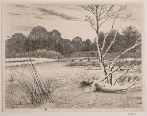 Sonnenuntergang im Wald von Vilhelm Kyhn
