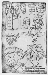 Ms Fr 19093 fol.18v Verschiedene Zeichnungen (Faksimile)