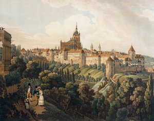 Blick auf Prag vom Belvedere von Vincenc Morstadt